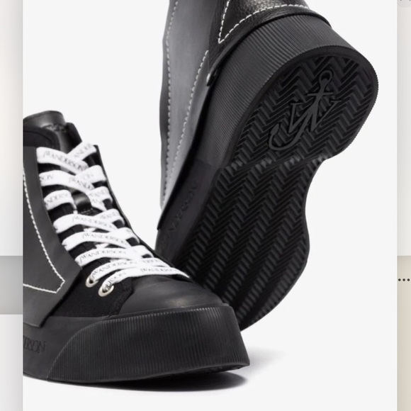 NWT JW ANDERSON Black Vulco Panelled High Top Sneakers chunky womens size 6 - Picture 8 of 12